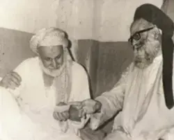 صورة العلامة الطهراني في منزل السيد هاشم الحداد في كربلاء