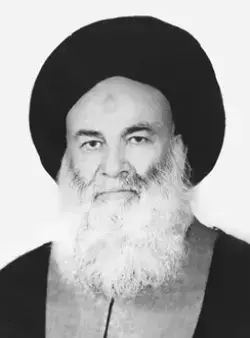 صورة آية الله السيد محمد الحسين الحسين الطهراني في أواخر عمره