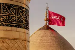 صورة قريبة لقبة الإمام الحسين (عليه السلام)