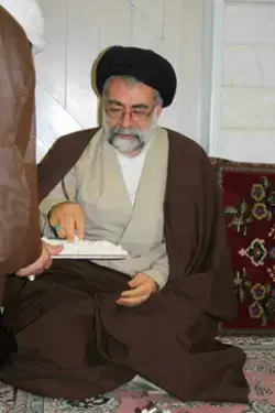 صورة السيد محمد محسن الحسيني الطهراني خلال احتفال عيد الغدير