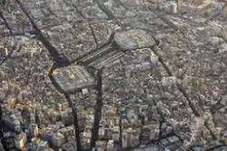 صورة جويّة لما بين الحرمين الشريفين في كربلاء