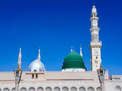 صورة للقبة الخضراء للمسجد النبوي